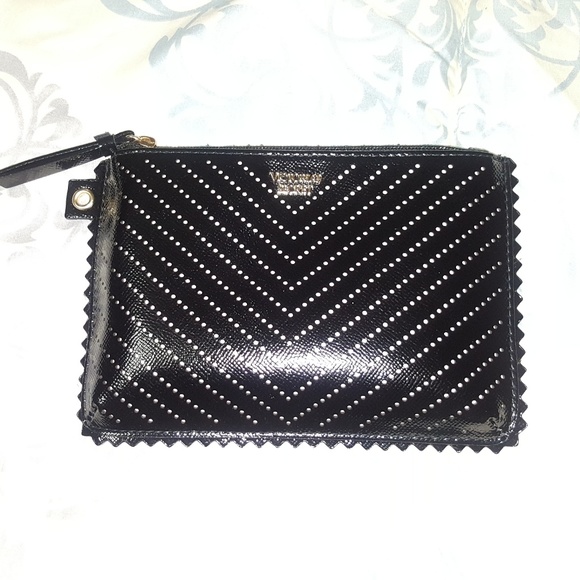 Victoria Secret black laser-cut wristlet - Picture 3 of 5